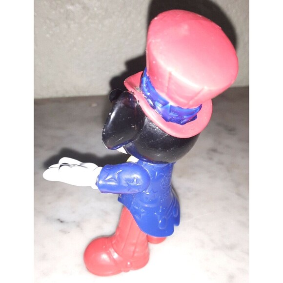 Mickey Mouse Disney World Epcot Red Hat Blue Jacket Yellow Bow Tie Red Pants 4" - Picture 4 of 4